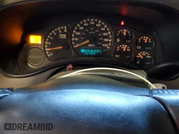 2002 Chevrolet Tahoe Z71 with VIN 1GNEK13Z12R219197, listed as a Copart auction lot 48439735 with 231,564 mi miles and Salvage Title. Bid and sale history available at carsss.com. Image 9.