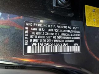 2017 Porsche Macan Turbo with VIN WP1AF2A52HLB62164, listed as a Copart auction lot 44790805 with 41,322 mi miles and Salvage title. Bid and sale history available at DreamBid. Image 12.