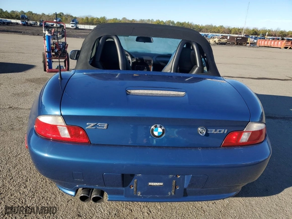 2001 BMW Z3 3.0i with VIN WBACN53461LJ57927, listed as a Copart auction lot 86690224 with NaN miles and Salvage Title. Bid and sale history available at carsss.com. Image 6.