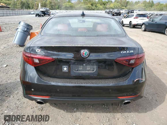 2019 Alfa Romeo Giulia Ti Sport with VIN ZARFANBN0K7611689, listed as a Copart auction lot 72815174 with 42,714 mi miles and Salvage Title. Bid and sale history available at carsss.com. Image 6.