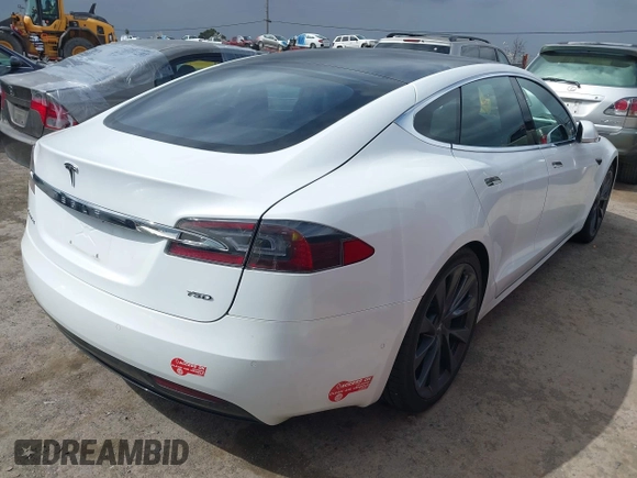 2018 Tesla Model S 75D with VIN 5YJSA1E23JF271465, listed as a IAAI auction lot 41911356 with 50,483 mi miles and . Bid and sale history available at DreamBid. Image 4.