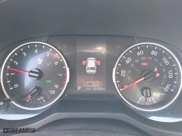 2019 Toyota RAV4 XLE with VIN JTMW1RFV4KJ011997, listed as a IAAI auction lot 41637563 with 55,326 mi miles. Bid and sale history available at carsss.com. Image 7.