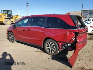 2025 Honda Odyssey EX-L with VIN 5FNRL6H61SB017789, listed as a Copart auction lot 84016174 with 262 mi miles and Salvage Title. Bid and sale history available at carsss.com. Image 2.
