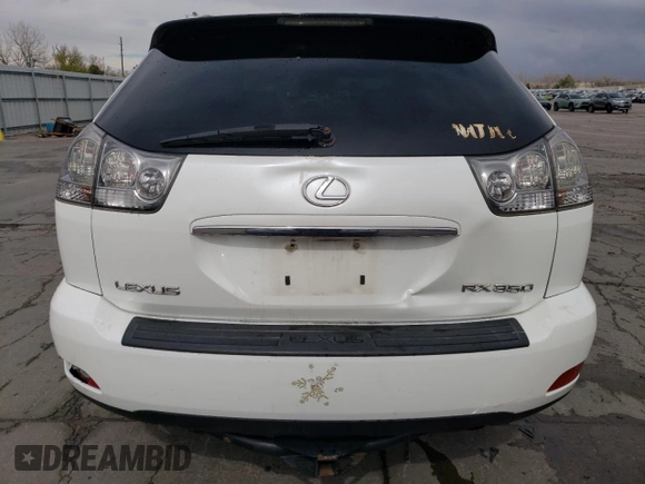 2007 Lexus RX 350 with VIN 2T2HK31UX7C038993, listed as a Copart auction lot 51102885 with 255,208 mi miles and Salvage Title. Bid and sale history available at DreamBid. Image 6.