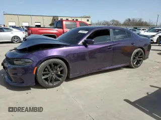 2019 Dodge Charger R/T with VIN 2C3CDXCT4KH728195, listed as a Copart auction lot 47669555 with 67,707 mi miles and Salvage Title. Bid and sale history available at carsss.com. Image 1.