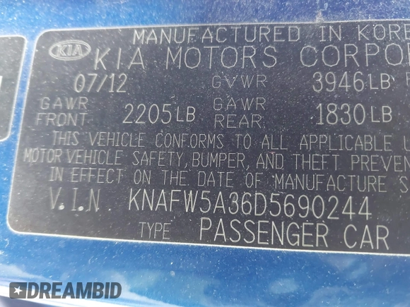 2013 Kia Forte SX с VIN KNAFW5A36D5690244, выставлен на аукционе IAAI как лот 41589616 с пробегом 108 094 миль миль и . История ставок и продаж доступна на DreamBid. Изображение 9.