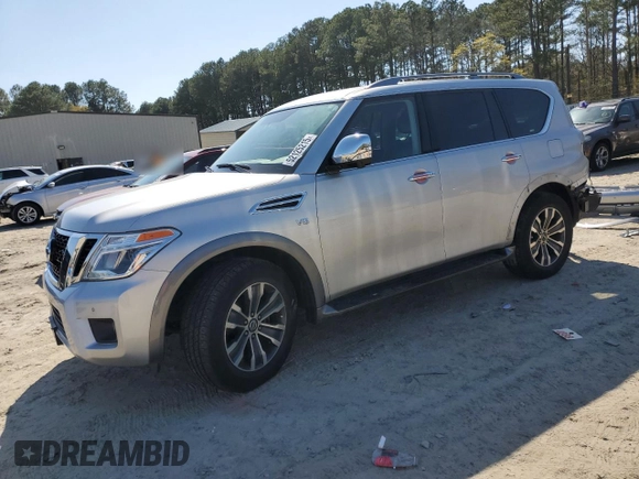 2018 Nissan Armada SL z VIN JN8AY2NC8JX500366, wystawiony jako Copart lot #52125215 z przebiegiem 132 818 mil mil oraz Szkoda całkowita • Salvage title. Historia ofert i sprzedaży dostępna na DreamBid. Obrazek 1.