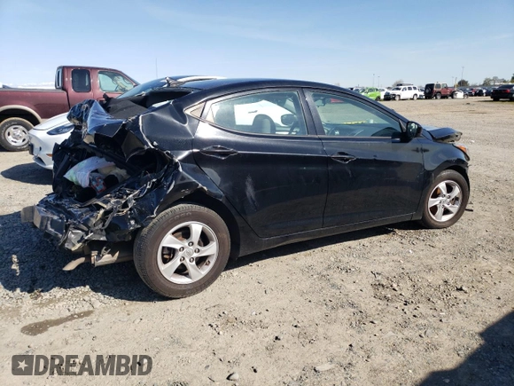 2015 Hyundai Elantra SE with VIN 5NPDH4AEXFH556713, listed as a Copart auction lot 49822005 with 130,100 mi miles and Salvage Title. Bid and sale history available at DreamBid. Image 3.