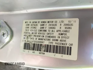 2012 Acura TSX Special Edition с VIN JH4CU2F82CC008967, выставлен на аукционе IAAI как лот 42646407 с пробегом 92 244 миль миль и . История ставок и продаж доступна на DreamBid. Изображение 9.