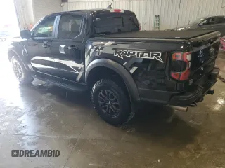2024 Ford Ranger Raptor with VIN 1FTER4LR7RLE07063, listed as a Copart auction lot 47628295 with 8,187 mi miles and Salvage Title. Bid and sale history available at carsss.com. Image 2.