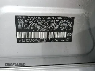 2010 Lexus IS 250 with VIN JTHCF5C26A5043749, listed as a Copart auction lot 51842205 with 175,930 mi miles and Salvage Title. Bid and sale history available at carsss.com. Image 12.