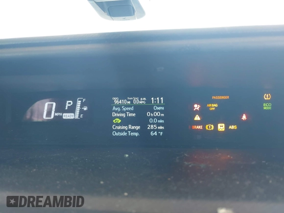2017 Toyota Prius One with VIN JTDKDTB31H1597705, listed as a IAAI auction lot 41895920 with 96,410 mi miles and . Bid and sale history available at DreamBid. Image 7.