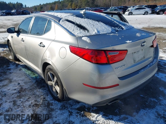 2014 Kia Optima LX with VIN 5XXGM4A77EG351662, listed as a IAAI auction lot 41188778 with 200,199 mi miles. Bid and sale history available at carsss.com. Image 3.