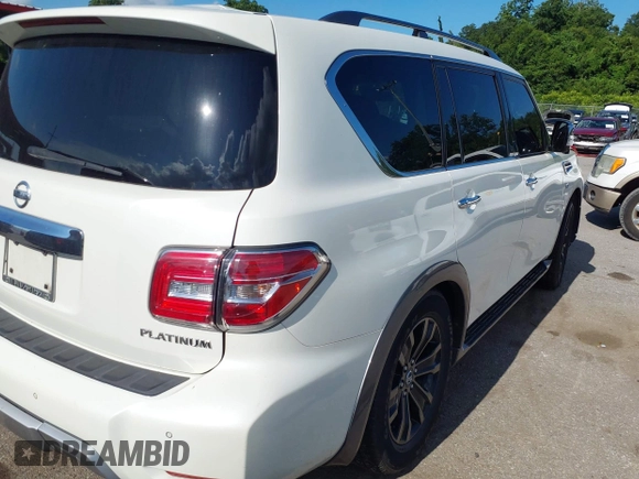 2017 Nissan Armada SV with VIN JN8AY2ND6H9005462, listed as a IAAI auction lot 42412817 with 131,513 mi miles and . Bid and sale history available at DreamBid. Image 4.