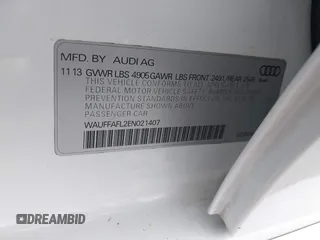 2014 Audi A4 Premium Plus z VIN WAUFFAFL2EN021407, wystawiony jako IAAI lot #42418122 z przebiegiem 226 243 mil mil oraz . Historia ofert i sprzedaży dostępna na DreamBid. Obrazek 9.