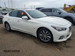 2017 Infiniti Q50 Premium with VIN JN1EV7AR3HM832887, listed as a Copart auction lot 57914975 with 62,878 mi miles and Salvage title. Bid and sale history available at DreamBid. Image 4.