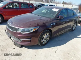 2018 Kia Optima LX with VIN 5XXGT4L32JG228231, listed as a IAAI auction lot 41754709 with 96,593 mi miles. Bid and sale history available at carsss.com. Image 2.