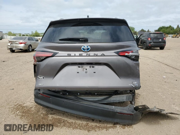 2021 Toyota Sienna XLE z VIN 5TDJSKFC0MS033577, wystawiony jako Copart lot #57146505 z przebiegiem 60 397 mil mil oraz Szkoda całkowita • Salvage title. Historia ofert i sprzedaży dostępna na DreamBid. Obrazek 6.