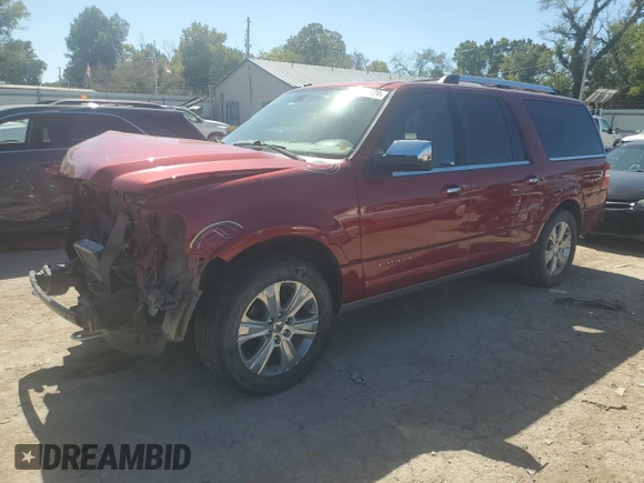 2016 Ford Expedition EL Platinum with VIN 1FMJK1MT8GEF22571, listed as a Copart auction lot 73609424 with 119,647 mi miles and Salvage Title. Bid and sale history available at carsss.com. Image 1.