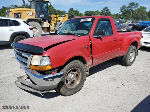 1998 Ford Ranger XL with VIN 1FTYR14U8WTA42922, listed as a Copart auction lot 76815634 with 106,540 mi miles and Salvage Title. Bid and sale history available at carsss.com. Image 1.