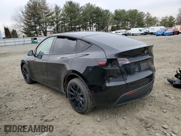 2020 Tesla Model Y Long Range with VIN 5YJYGDEE0LF045391, listed as a Copart auction lot 45642765 with 53,964 mi miles and Salvage Title. Bid and sale history available at DreamBid. Image 2.