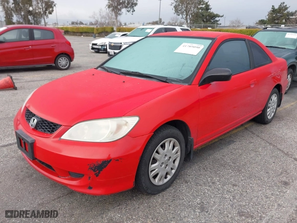 2004 Honda Civic LX with VIN 1HGEM21574L025113, listed as a IAAI auction lot 41789090 with 201,417 mi miles. Bid and sale history available at carsss.com. Image 2.