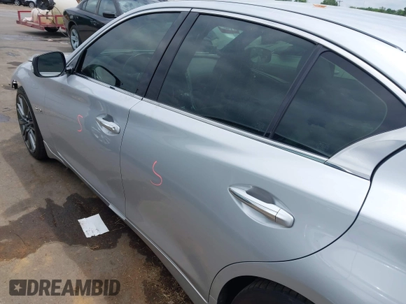 2018 Infiniti Q50 Red Sport 400 with VIN JN1FV7AR8JM481498, listed as a IAAI auction lot 42673176 with 100,332 mi miles and . Bid and sale history available at DreamBid. Image 15.