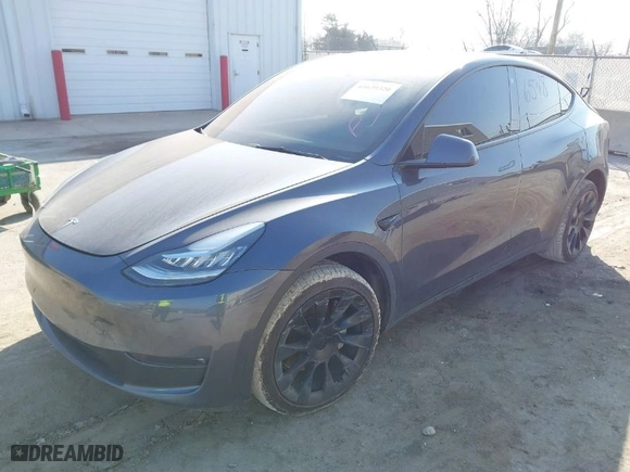 2021 Tesla Model Y Long Range with VIN 5YJYGDEE8MF278212, listed as a IAAI auction lot 41639320 with 53,707 mi miles. Bid and sale history available at carsss.com. Image 2.