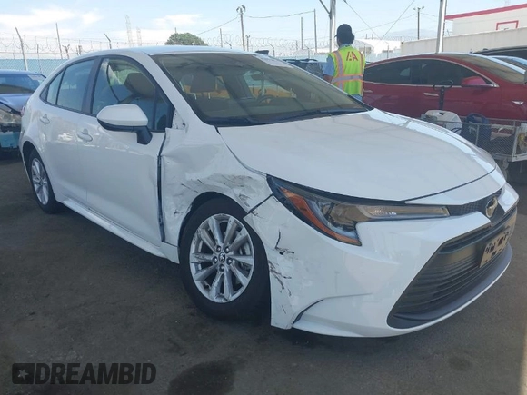 2024 Toyota Corolla LE with VIN JTDB4MEE6RJ014534, listed as a IAAI auction lot 42013699 with 8,158 mi miles. Bid and sale history available at carsss.com. Image 1.
