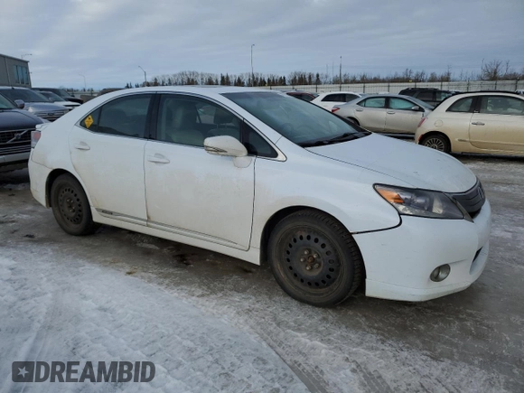 2010 Lexus HS 250h with VIN JTHBB1BA4A2004412, listed as a Copart auction lot 46927045 with 289,858 mi miles and Salvage Title. Bid and sale history available at DreamBid. Image 4.