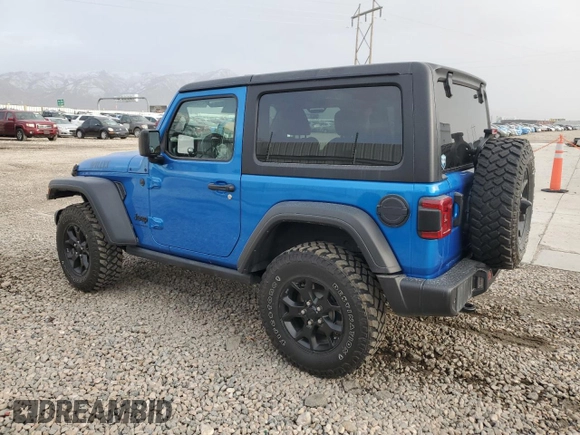 2021 Jeep Wrangler Sport S with VIN 1C4GJXAG2MW819658, listed as a Copart auction lot 43348205 with 27,169 mi miles and Salvage Title. Bid and sale history available at DreamBid. Image 2.