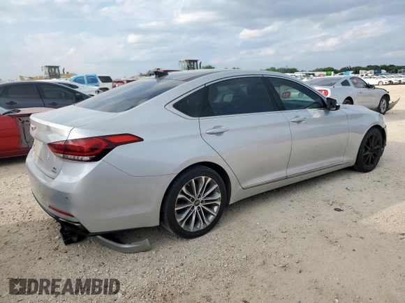 2017 Genesis G80 3.8L with VIN KMHGN4JE8HU191863, listed as a Copart auction lot 59396875 with 134,059 mi miles and Salvage title. Bid and sale history available at DreamBid. Image 3.