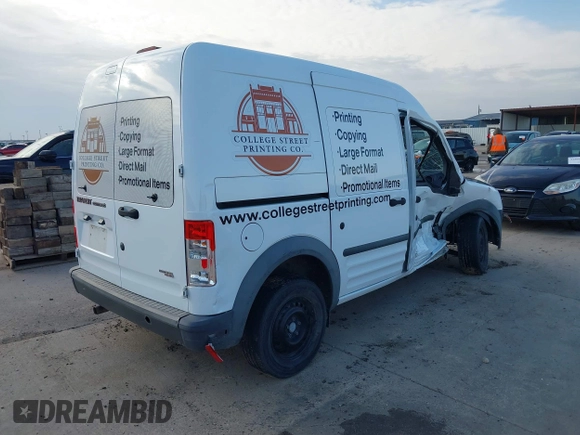 2013 Ford Transit Connect XL with VIN NM0LS7CN2DT160695, listed as a IAAI auction lot 41577428 with 92,641 mi miles and . Bid and sale history available at DreamBid. Image 4.