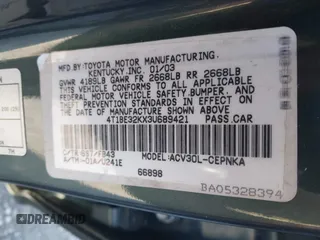 2003 Toyota Camry LE with VIN 4T1BE32KX3U689421, listed as a IAAI auction lot 41566812 with 192,673 mi miles and . Bid and sale history available at DreamBid. Image 9.