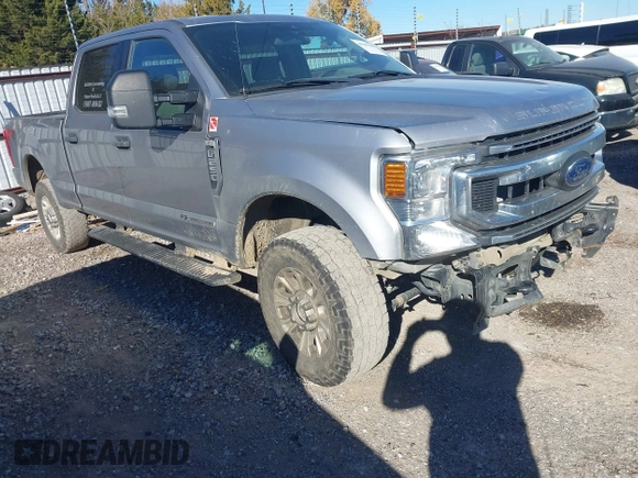 2021 Ford Super Duty F-250 SRW XL with VIN 1FT7W2BTXMEC70037, listed as a IAAI auction lot 40989388 with 109,816 mi miles. Bid and sale history available at carsss.com. Image 1.
