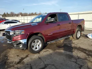 2025 Ram 1500 Big Horn with VIN 1C6RRFFG3SN525927, listed as a Copart auction lot 86296714 with 3,798 mi miles and Salvage Title. Bid and sale history available at carsss.com. Image 1.
