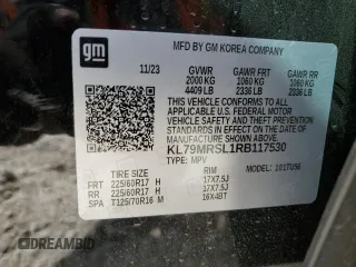 2024 Chevrolet TrailBlazer LT with VIN KL79MRSL1RB117530, listed as a Copart auction lot 48188115 with 6,996 mi miles and Salvage Title. Bid and sale history available at carsss.com. Image 13.