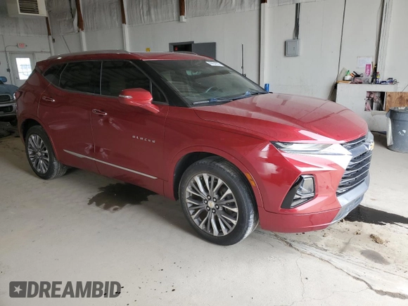 2020 Chevrolet Blazer Premier with VIN 3GNKBFRS1LS622668, listed as a Copart auction lot 49954355 with Not provided miles and Salvage title. Bid and sale history available at DreamBid. Image 4.