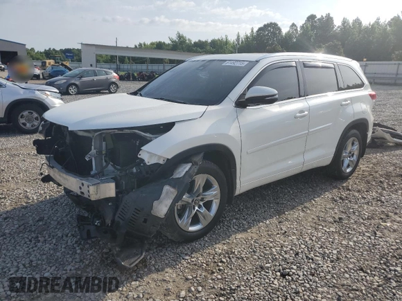 2017 Toyota Highlander Limited with VIN 5TDDZRFH1HS406242, listed as a Copart auction lot 61492715 with 99,285 mi miles and Salvage title. Bid and sale history available at DreamBid. Image 1.