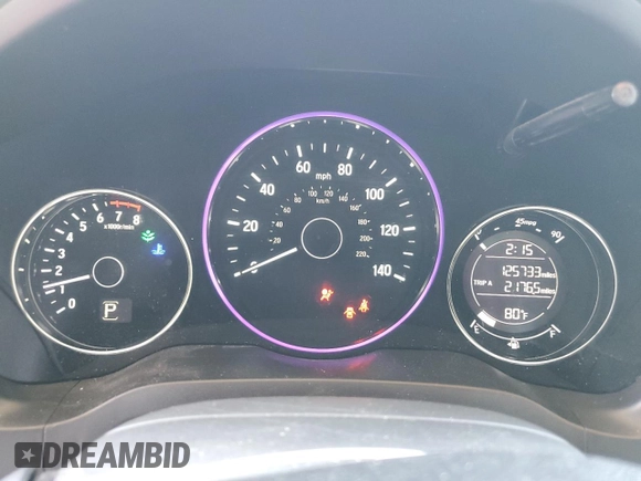 2016 Honda HR-V EX with VIN 3CZRU6H59GM732207, listed as a Copart auction lot 54691945 with 125,733 mi miles and Salvage Title. Bid and sale history available at DreamBid. Image 9.