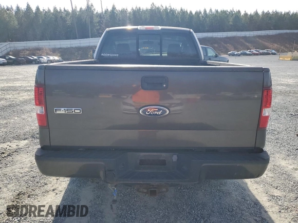 2005 Ford F-150 XL with VIN 1FTRF14W65NB91606, listed as a Copart auction lot 84889894 with 157,947 mi miles and Salvage Title. Bid and sale history available at carsss.com. Image 6.