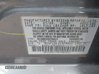 2022 Nissan Sentra SV z VIN 3N1AB8CV9NY284815, wystawiony jako IAAI lot #41504868 z przebiegiem 33 275 mil mil oraz . Historia ofert i sprzedaży dostępna na DreamBid. Obrazek 9.