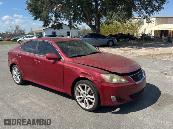2006 Lexus IS 250 with VIN JTHCK262762007289, listed as a Copart auction lot 45382615 with 106,668 mi miles and Clean Title. Bid and sale history available at DreamBid. Image 1.