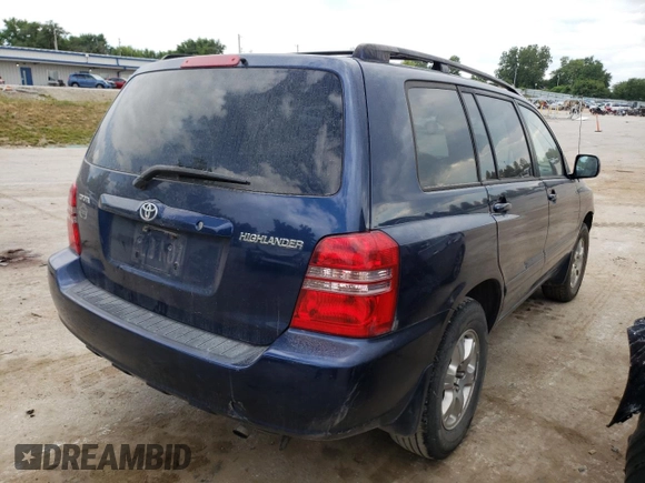 2002 Toyota Highlander with VIN JTEGD21A620034092, listed as a Copart auction lot 59693104 with 289,760 mi miles and Salvage title. Bid and sale history available at DreamBid. Image 3.
