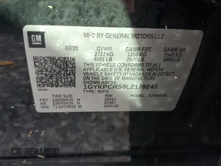 2020 Cadillac XT6 FWD Premium Luxury with VIN 1GYKPCRS8LZ178243, listed as a Copart auction lot 74697464 with 0 mi miles and Salvage Title. Bid and sale history available at carsss.com. Image 14.