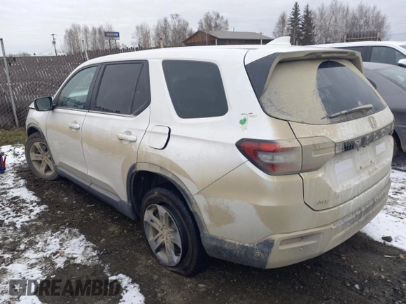 2023 Honda Pilot EX-L 7 Passenger with VIN 5FNYG1H59PB043364, listed as a Copart auction lot 75081894 with 12,859 mi miles and Salvage Title. Bid and sale history available at carsss.com. Image 2.