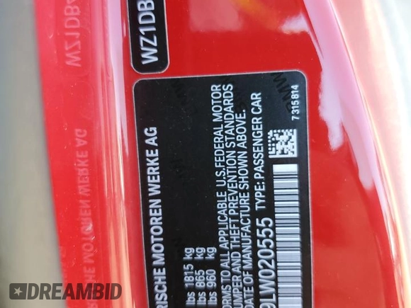 2020 Toyota Supra 3.0 z VIN WZ1DB4C09LW020555, wystawiony jako Copart lot #65440913 z przebiegiem Nie podano mil oraz . Historia ofert i sprzedaży dostępna na DreamBid. Obrazek 14.