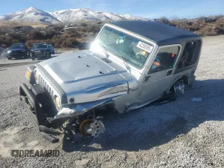2005 Jeep Wrangler Sport with VIN 1J4FA49S05P375785, listed as a Copart auction lot 42350995 with 0 mi miles and Salvage Title. Bid and sale history available at carsss.com. Image 1.