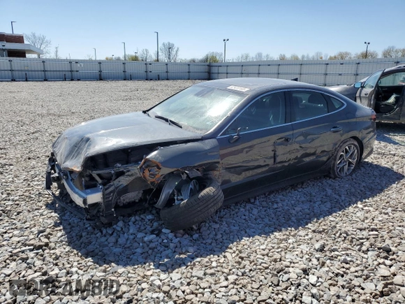 2023 Hyundai Sonata SEL z VIN KMHL14JA3PA307218, wystawiony jako Copart lot #52920165 z przebiegiem Nie podano mil oraz Szkoda całkowita • Salvage title. Historia ofert i sprzedaży dostępna na DreamBid. Obrazek 1.
