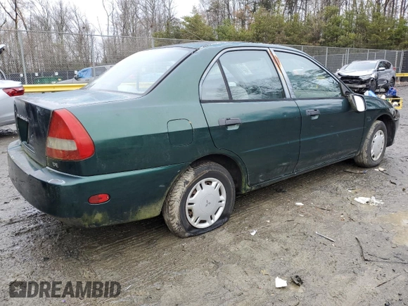 1998 Mitsubishi Mirage DE z VIN JA3AY26A2WU042095, wystawiony jako Copart lot #84700394 z przebiegiem 124 362 mil mil oraz Czysty tytuł • Clean title. Historia ofert i sprzedaży dostępna na DreamBid. Obrazek 3.